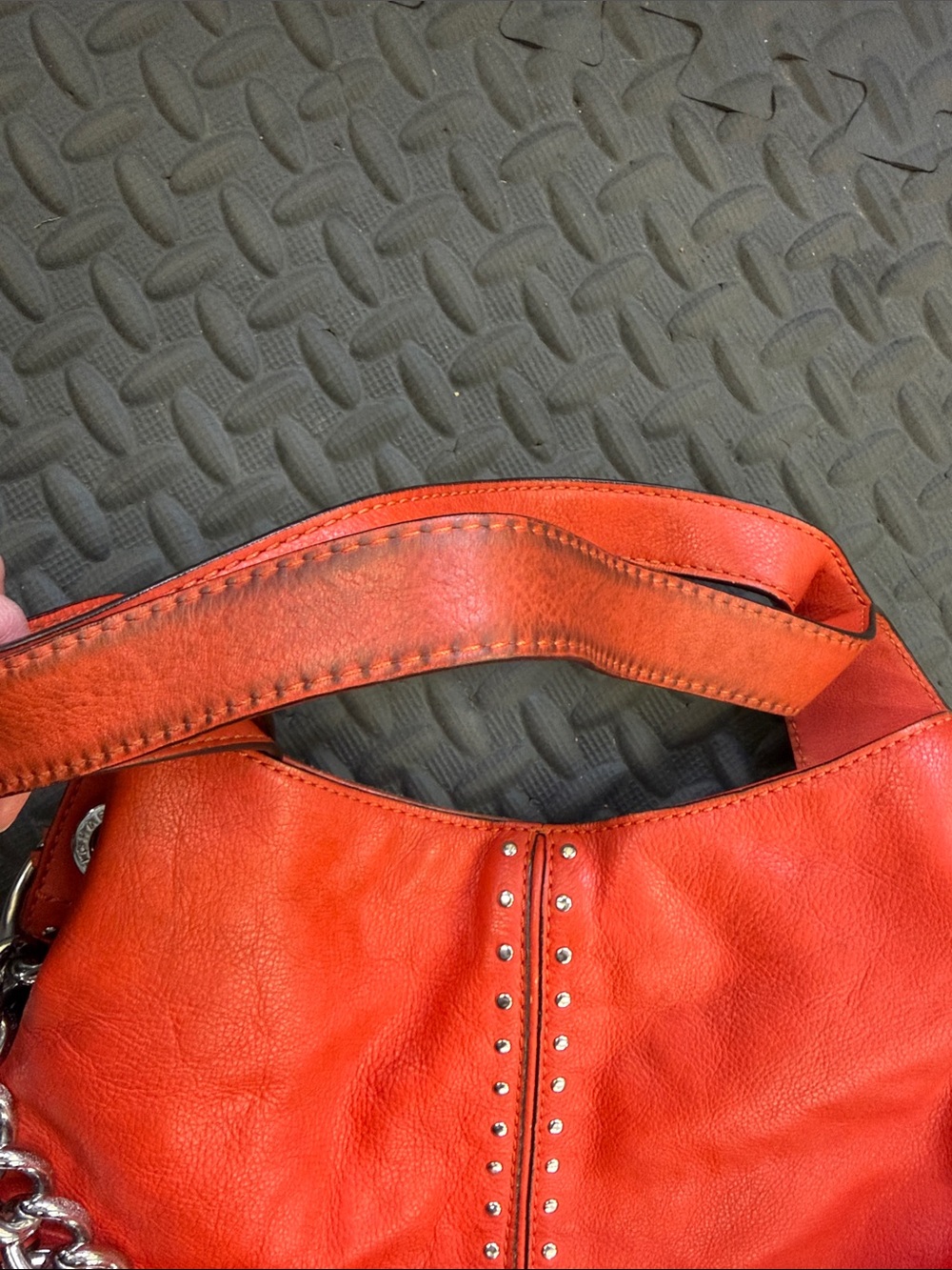 Michael Kors Orange Leather Shoulder Bag - Picture 13 of 15